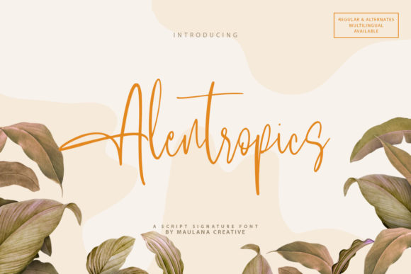 Alentropics: A Modern Script Font for Authentic Branding