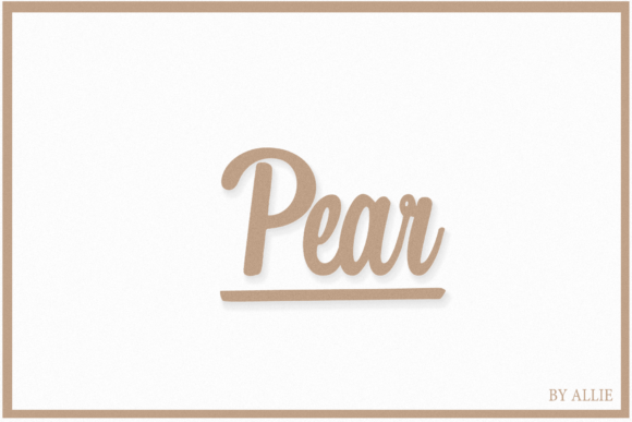 Pear Font: A Delicate Handwritten Typeface for Web